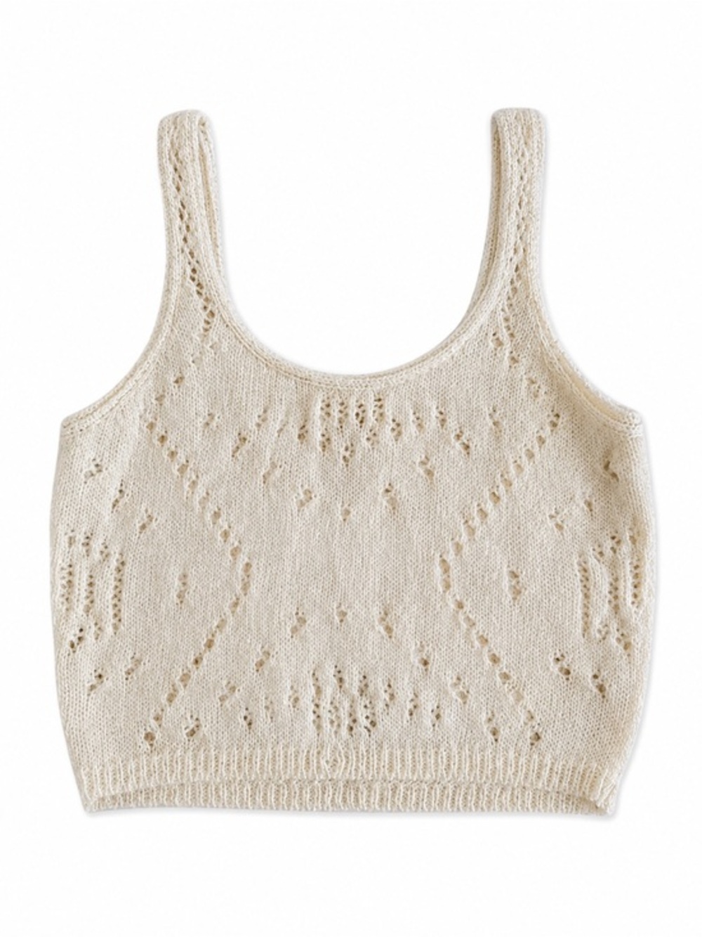 Rachel Zoe Crochet Crop Top Knit Tank XS Cottagecore Like New